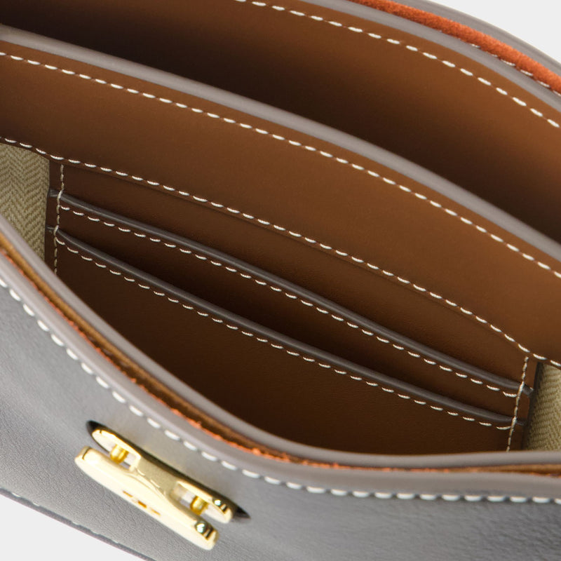 Petite Lee Radziwill Purse - Tory Burch - Leather - Black