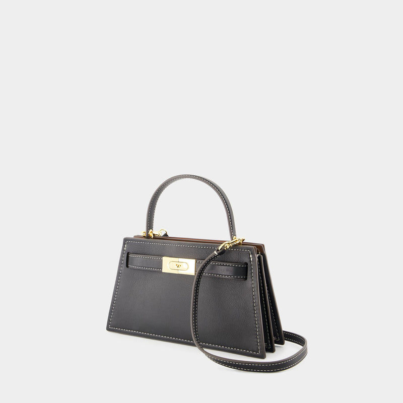 Petite Lee Radziwill Purse - Tory Burch - Leather - Black