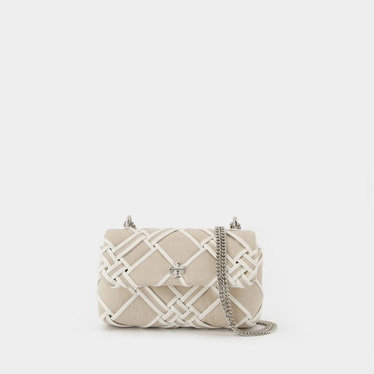 Kira Mini Flap Shoulder Bag - Tory Burch - Cotton - White