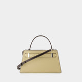 Petite Lee Radziwill Handbag - Tory Burch - Leather - Beige