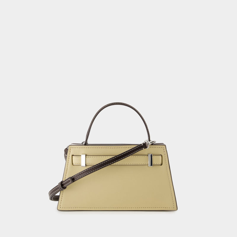 Petite Lee Radziwill Handbag - Tory Burch - Leather - Beige