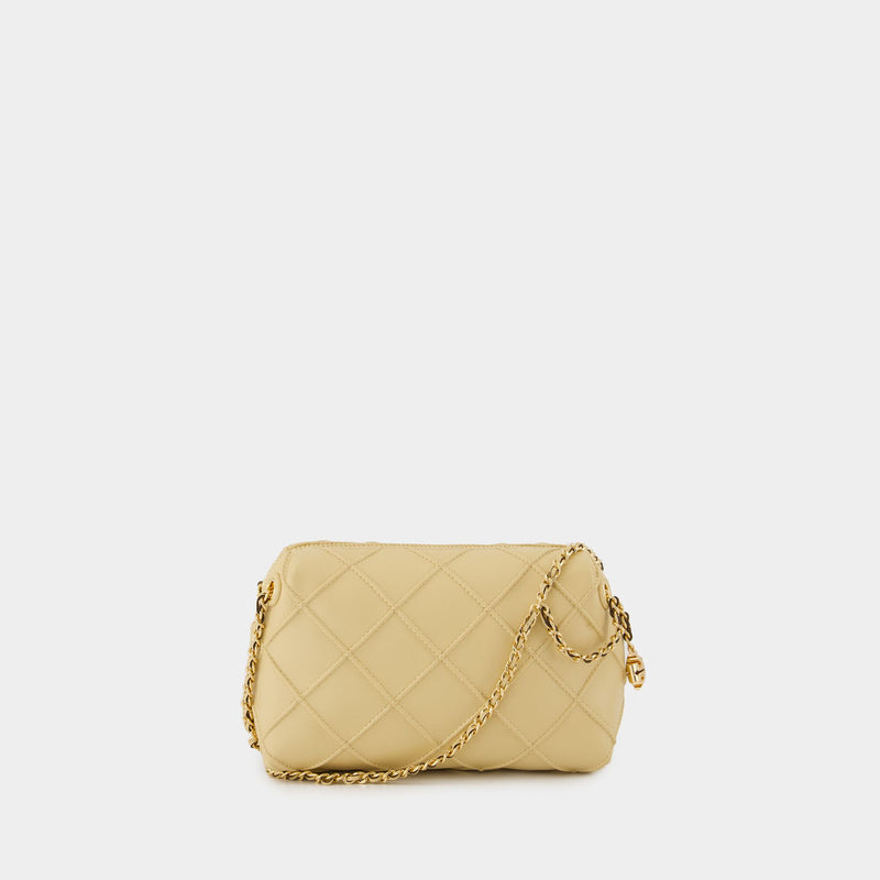 Fleming Small Crossbody - Tory Burch - Leather - White