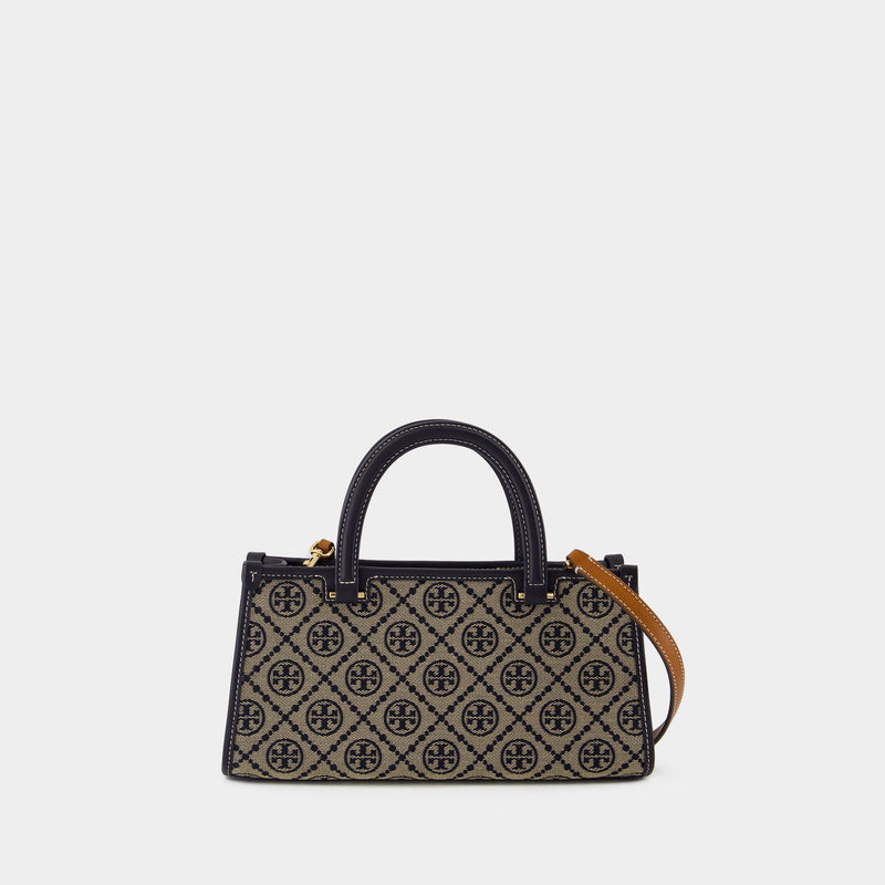 T-Monogram Small Purse - Tory Burch - Cotton - Blue