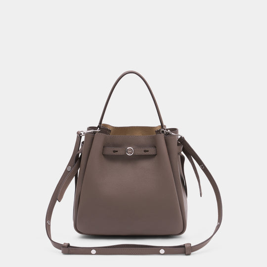 Romy Handbag - Tory Burch - Leather - Taupe