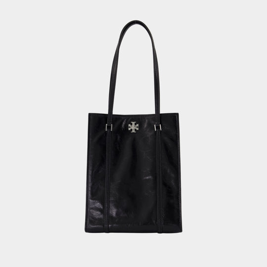 Turnlock Small Shopper Bag - Tory Burch - Leather - Black