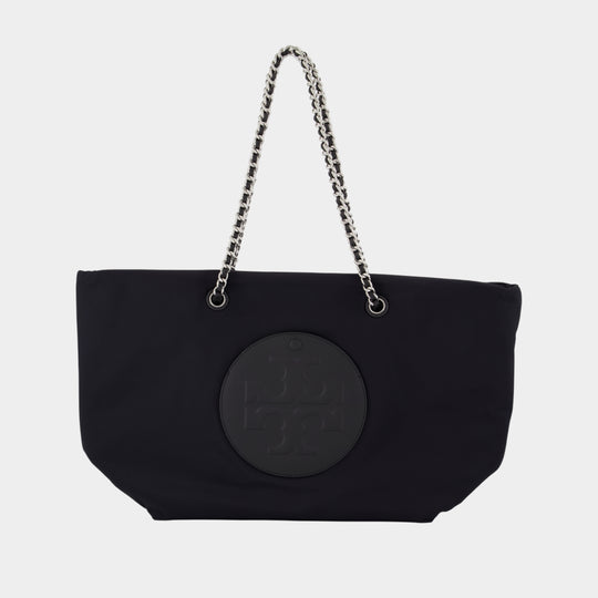 Ella Chain Zip Shopper Bag - Tory Burch - Synthetic - Black