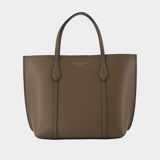 Perry Small Shopper Bag - Tory Burch - Leather - Khaki
