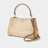 Eleanor Mini Satchel Purse - Tory Burch - Leather - Beige