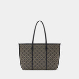 Perry T-Monogram Shopping Bag - Tory Burch - Cotton - Tory Navy