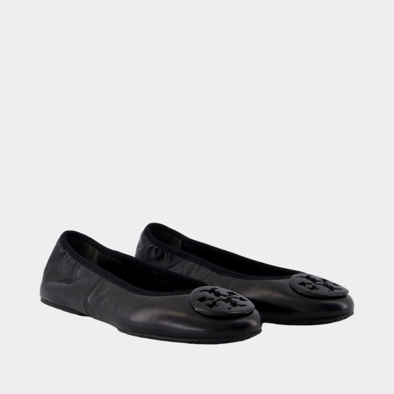 Minnie Travel Ballerinas - Tory Burch - Leather - Black
