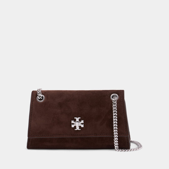 Kira Turnlock Mini Shoulder Bag - Tory Burch - Leather - Brown