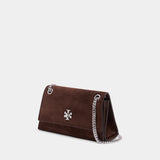 Kira Turnlock Mini Shoulder Bag - Tory Burch - Leather - Brown