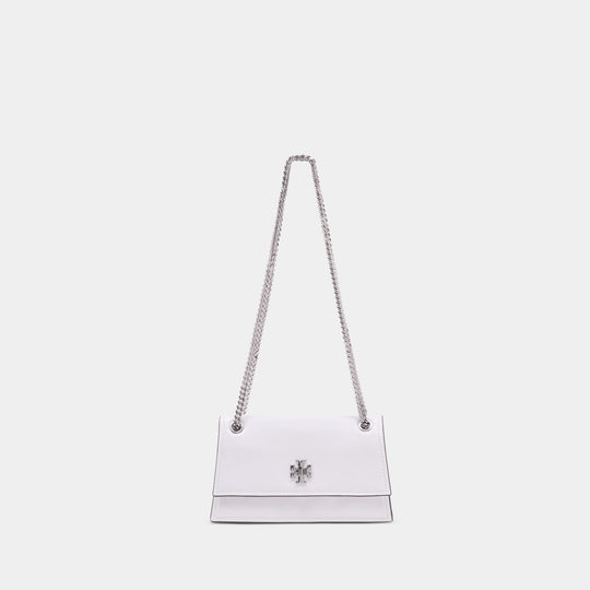 Kira Turnlock Mini Shoulder Bag - Tory Burch - Leather - White