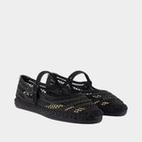Open Weave Espadrilles - Tory Burch - Viscose - Black