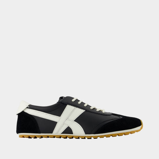 Hank Field Sneakers - Tory Burch - Leather - Black