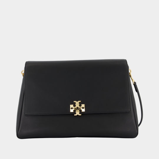 Charlie Large Shoulder Bag - Tory Burch - Leather - Black