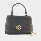Charlie Top Handle Wallet On Chain - Tory Burch - Leather - Black