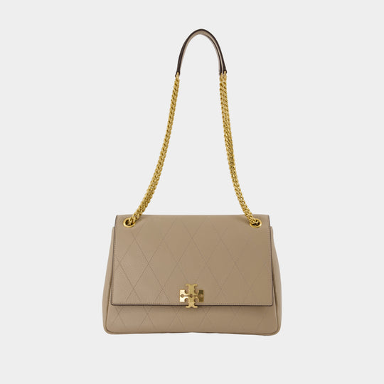 Charlie Shoulder Bag - Tory Burch - Leather - Beige