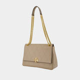 Charlie Shoulder Bag - Tory Burch - Leather - Beige