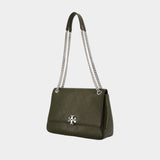 Charlie Shoulder Bag - Tory Burch - Leather - Khaki