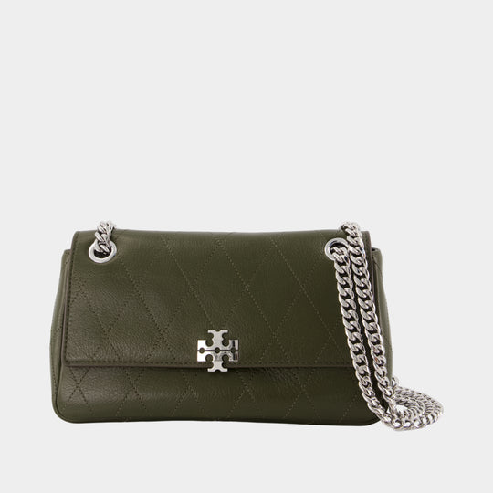 Charlie Small Shoulder Bag - Tory Burch - Leather - Khaki