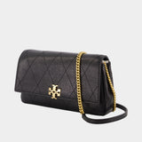 Charlie Wallet On Chain - Tory Burch - Leather - Black