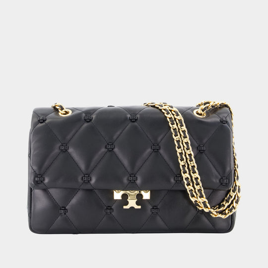 Bunny Knot Shoulder Bag - Tory Burch - Leather - Black