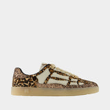 Leopard Pacific Bones Sneakers - Amiri - Leather - Brown