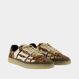 Leopard Pacific Bones Sneakers - Amiri - Leather - Brown