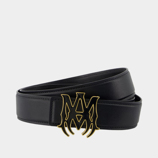 Ma Core Logo Belt - Amiri - Leather - Black