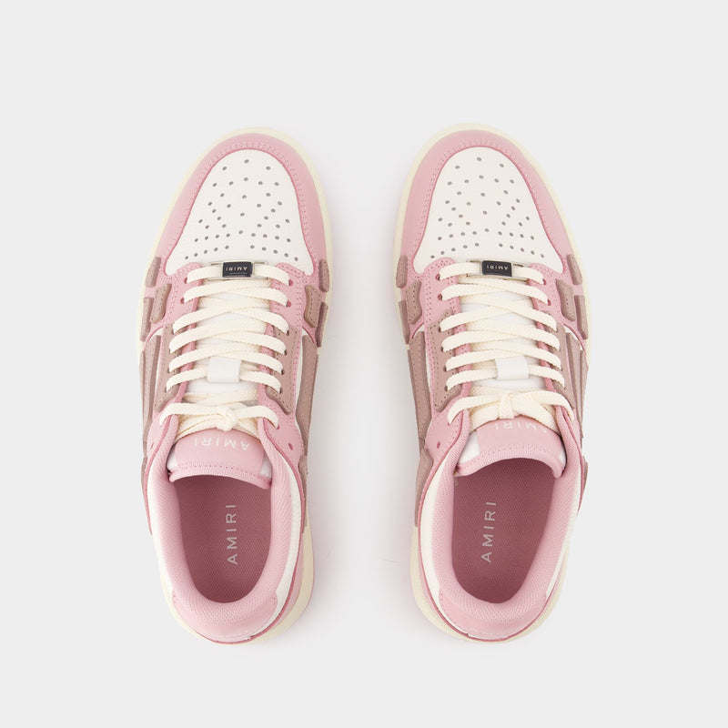 Skel Top Low Sneakers Amiri Leather Pink - Main Image