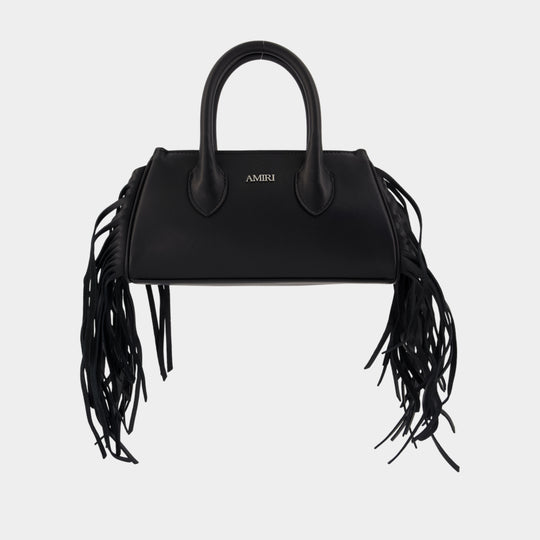 Fringe Micro Honey Shoulder Bag - Amiri - Leather - Black