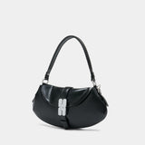 Kat Baguette Shoulder Bag - Ganni - Leather - Black