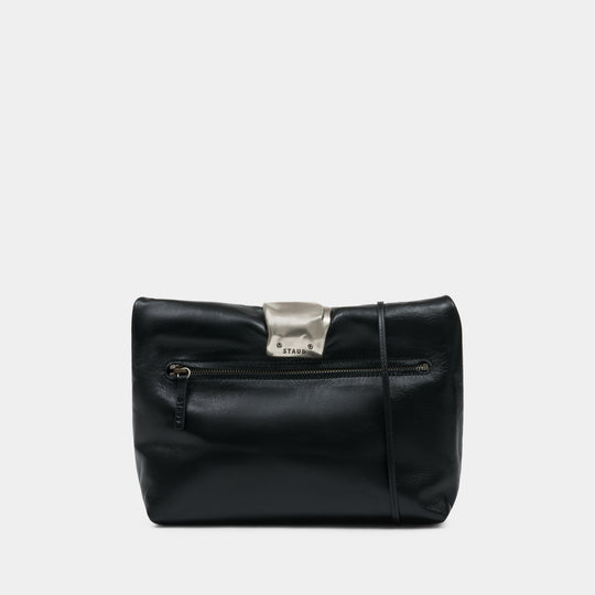 Cuff Clutch - Staud - Leather - Black