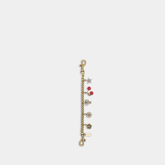 Crystal Motif Chain Keychain - Coach - Resin - Multicolor