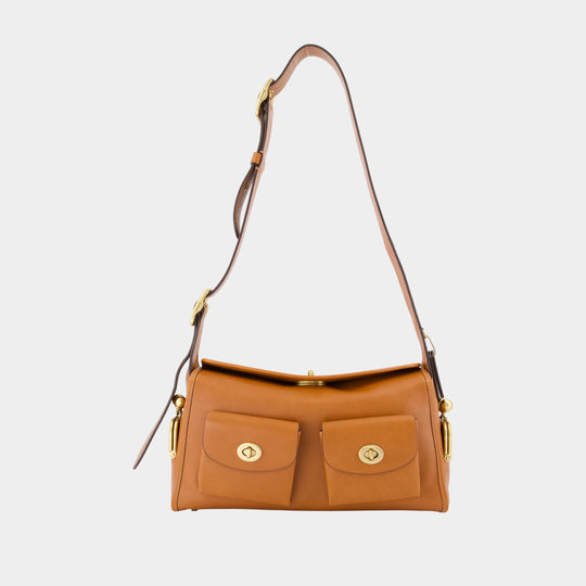The  Originals Turnlock Haversack Shoulder Bag - Coach - Leather - Brown