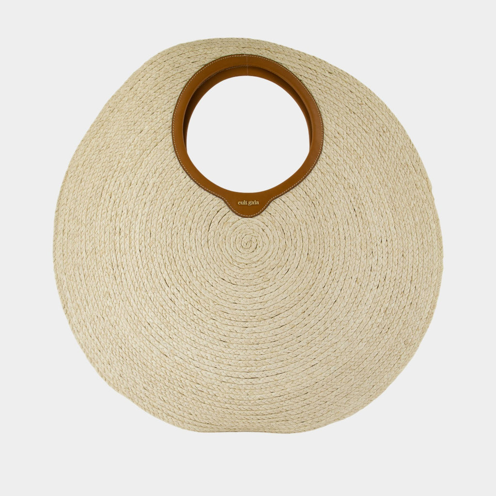 トートバッグ CULT GAIA Amun Bag - Cult Gaia - Raffia - Neutral Amun Bag - Cult Gaia - Raffia - Neutral