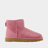 W Classic Mini II Ankle Boots - UGG - Leather - Pink