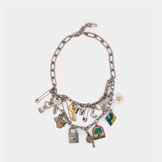 Pop Americana Charm Necklace - Marc Jacobs - Metal - Silver