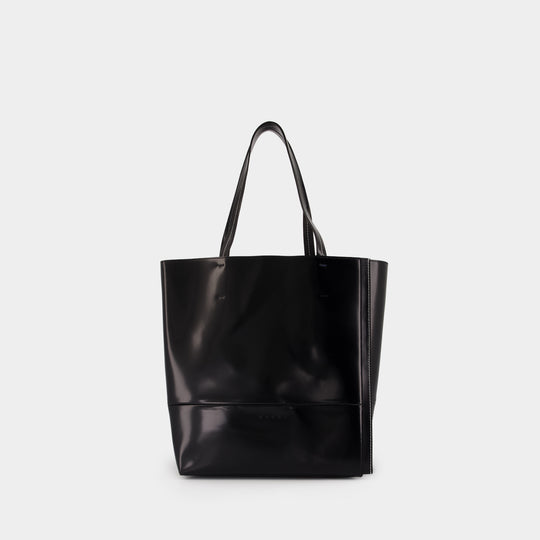 Museo Large Shopper Bag - Marni - Leather - Black