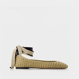 The Logo Ribbon Ballerinas - Marc Jacobs - Synthetic - Beige