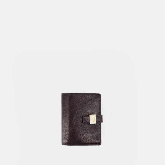 Slim Card Holder - Ganni - Synthetic - Brown