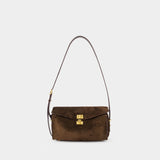 Paris M Shoulder Bag - Balenciaga - Suede - Brown