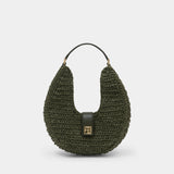 Lou Monogram Shoulder Bag - ANINE BING - Cotton - Green