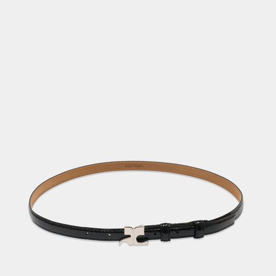 Ac Belt - Courreges - Leather - Black