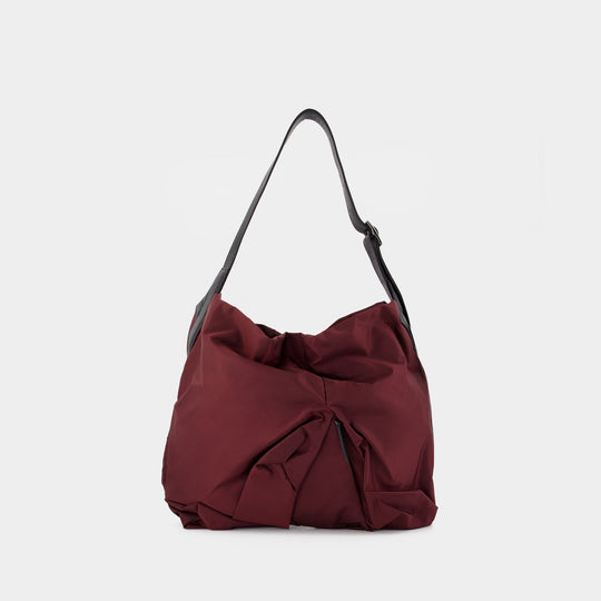 Angular Shoulder Bag - YOHJI YAMAMOTO - Nylon - Burgundy