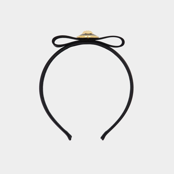 Medusa Headband - Versace - Satin - Black