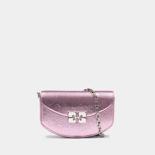 Lulu Wallet On Chain Crushed - Ganni - Synthetic - Pink