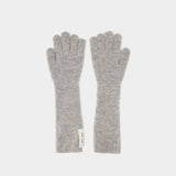 Sarue Long 16165 Gloves - SAMSØE SAMSØE - Wool - Grey