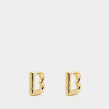 Eisa Xs B Earrings - Balenciaga - Metal - Gold